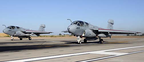 Grumman EA-6B Prowlers BuNo 158815 #902 and BuNo 164402 #900 of VAQ-129, NAF el Centro, October 24, 2012